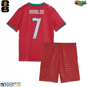 Otroški Nogometni dresi Portugalska Cristiano Ronaldo #7 Domači SP 2026 Kratek Rokav (+ Kratke hlače)